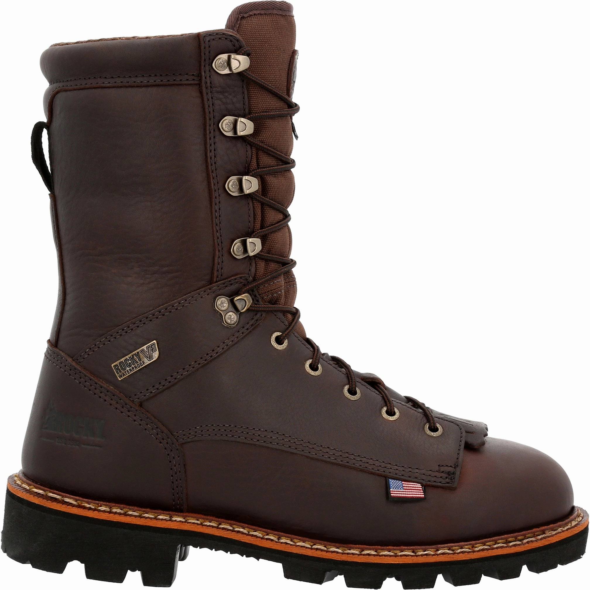 Rocky Men's Elk Stalker 400g Insulated Soft Toe Waterproof Outdoor Boot Rks0548 In Brown Rough Walk Zip Fast