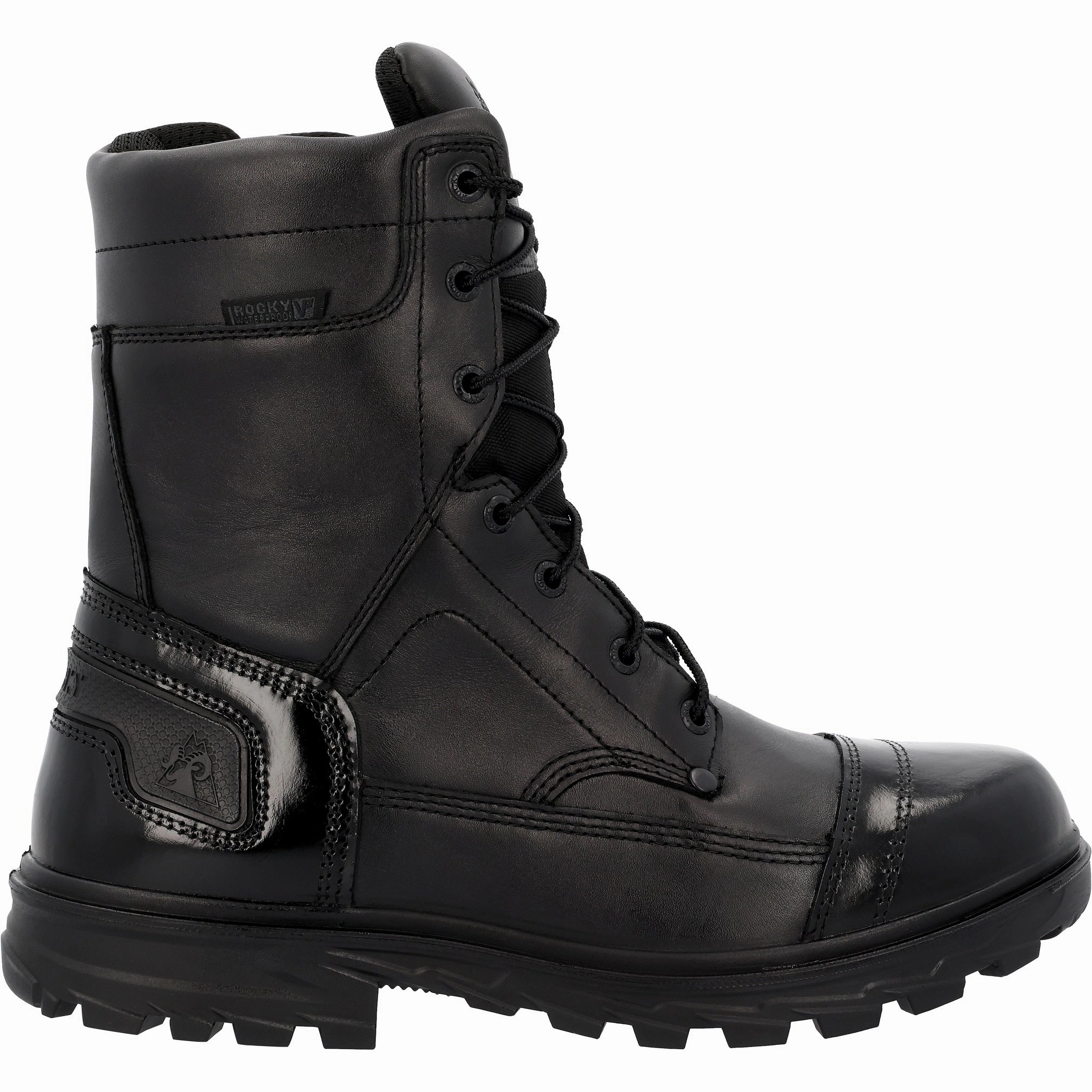 Rocky Men's Jump Boot Pro Waterproof Soft Toe Public Service Boot Rkd0120 In Black Biker Tough Tear-resistant
