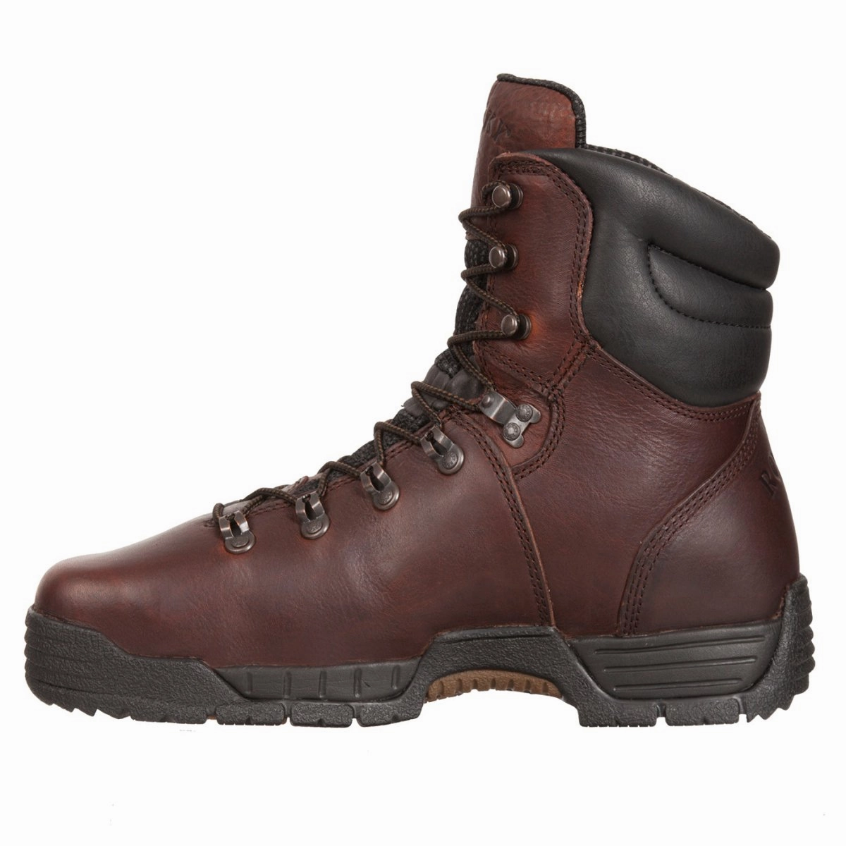 Rocky Mobilite Men's Steel Toe Waterproof Oil-Resistant Work Boots Fq0006115 In Brown Heat Lock Thermal Core Morning Walk