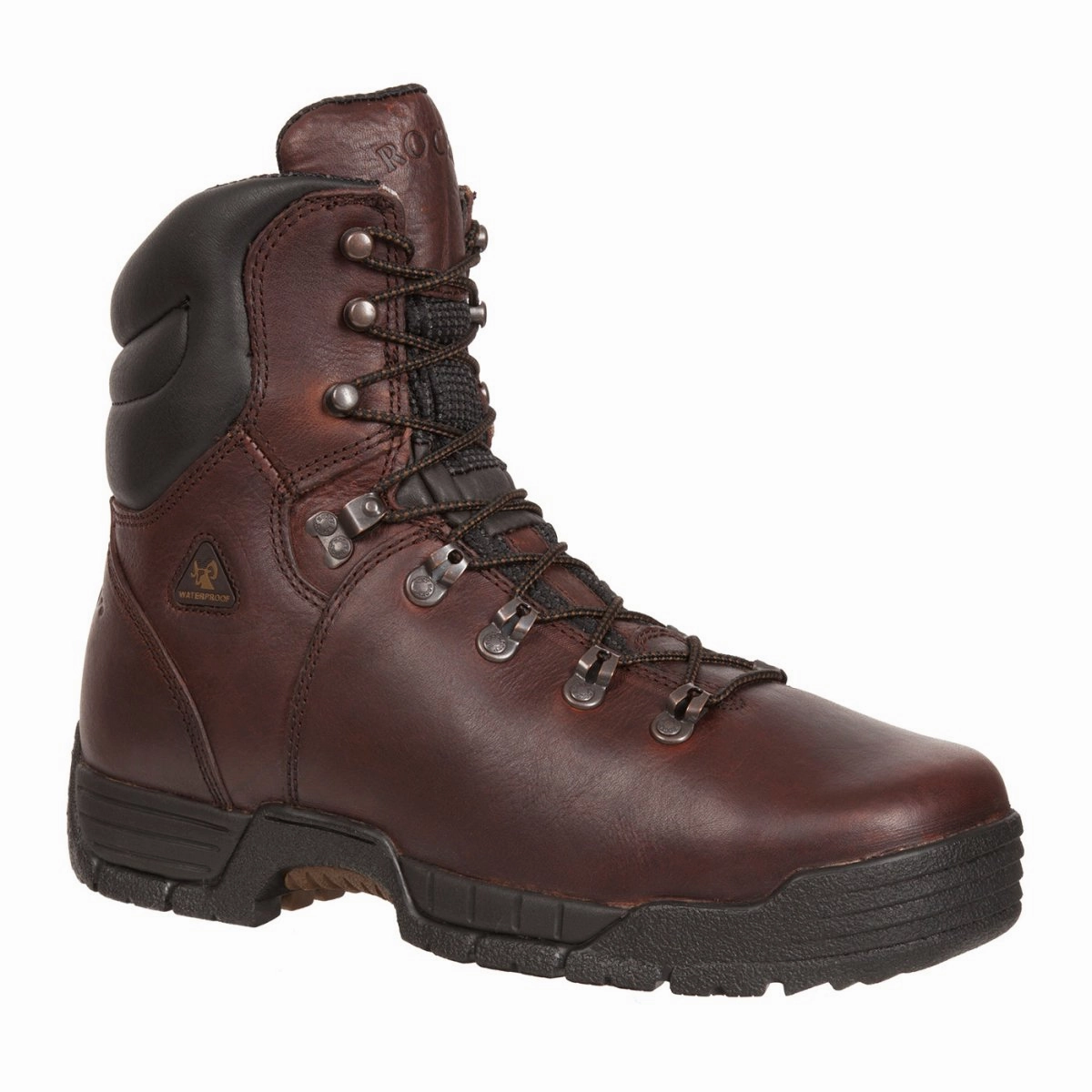 Zip Fast Rocky Mobilite Men's Steel Toe Waterproof Oil-Resistant Work Boots Fq0006115 In Brown