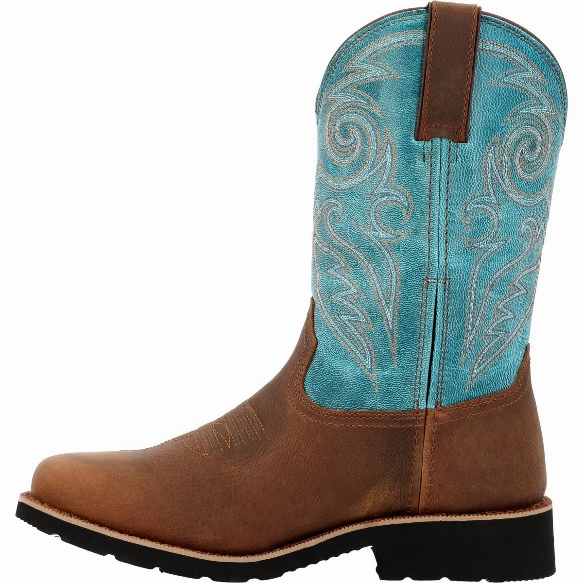 Safe Step Ultra Comfort Footwear Rocky Monocrepe Men's 12?? Waterproof Western Boots Rkw0441 In Blue