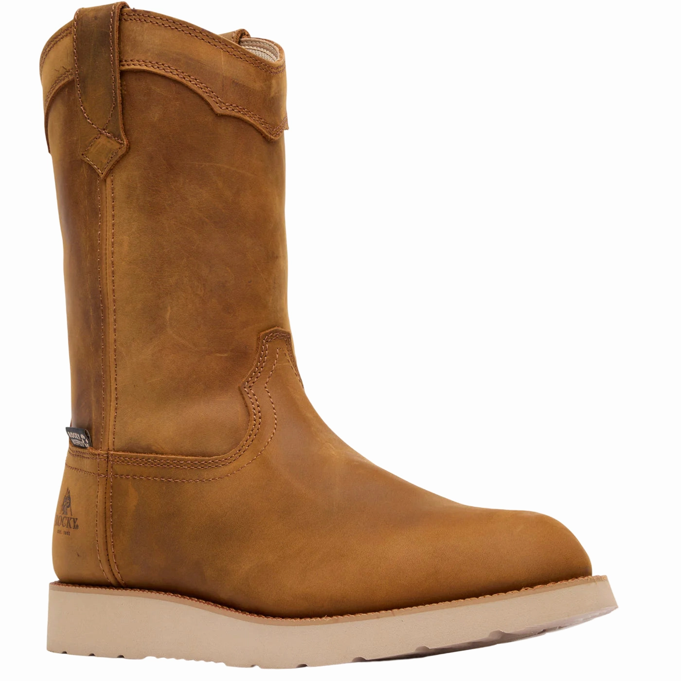 Scholar Rocky Monocrepe Wedge Men's 11?? Waterproof Work Boots Rkk0473 In Brown