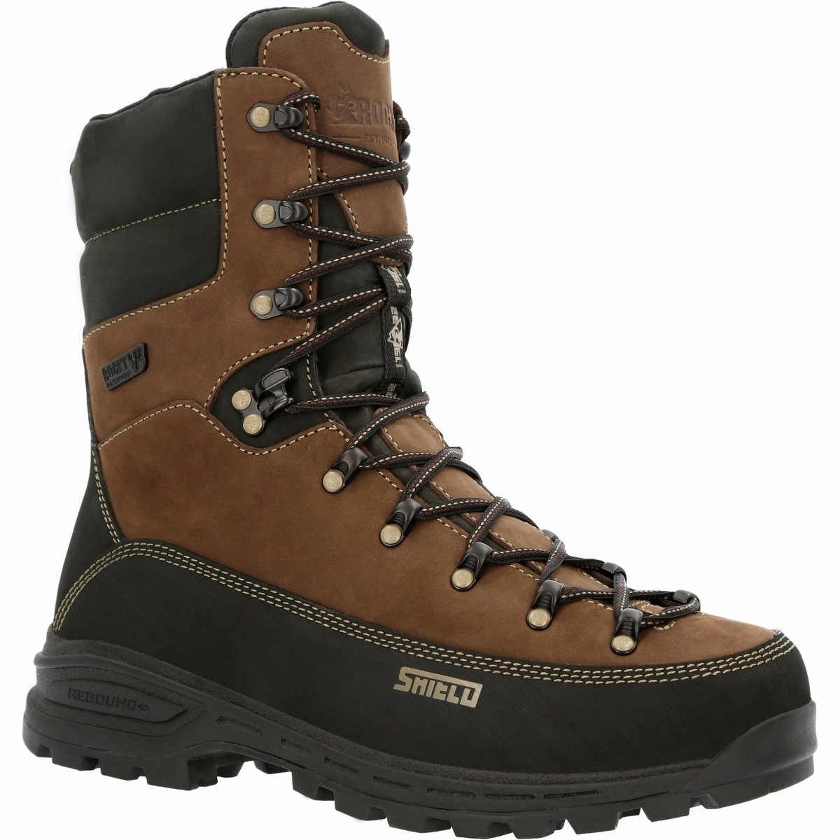 Rocky Mtn Stalker Pro Men's Waterproof 400G Insulated Mountain Boots Rks0529 In Brown Long Hike Urban Feel