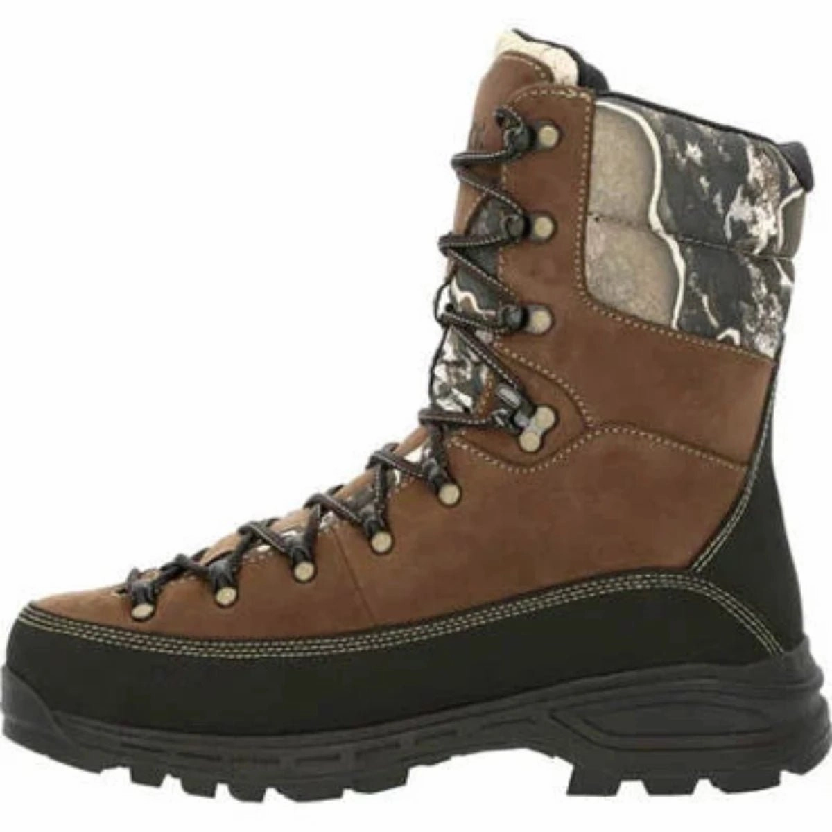 Rocky Mtn Stalker Pro Men's Waterproof Soft Toe 800G Insulated Mountain Boots Rks0530 In Brown Mossy Oak Insulated Trail Runner Slip On Convenience