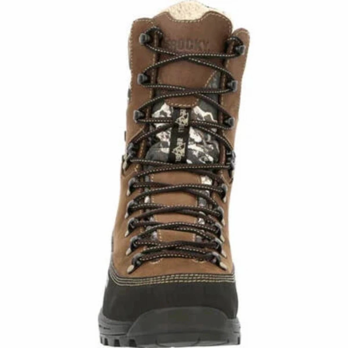 Rocky Mtn Stalker Pro Men's Waterproof Soft Toe 800G Insulated Mountain Boots Rks0530 In Brown Mossy Oak Minimalist