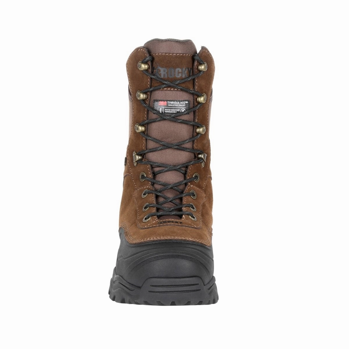 Velvet Texture Mud Resistant Trail Exploration Rocky Multi-trax Men's 800G Insulated Waterproof Outdoor Boots Rks0417 In Brown