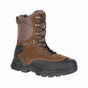 Rocky Multi-trax Men's 800G Insulated Waterproof Outdoor Boots Rks0417 In Brown Dad Mode