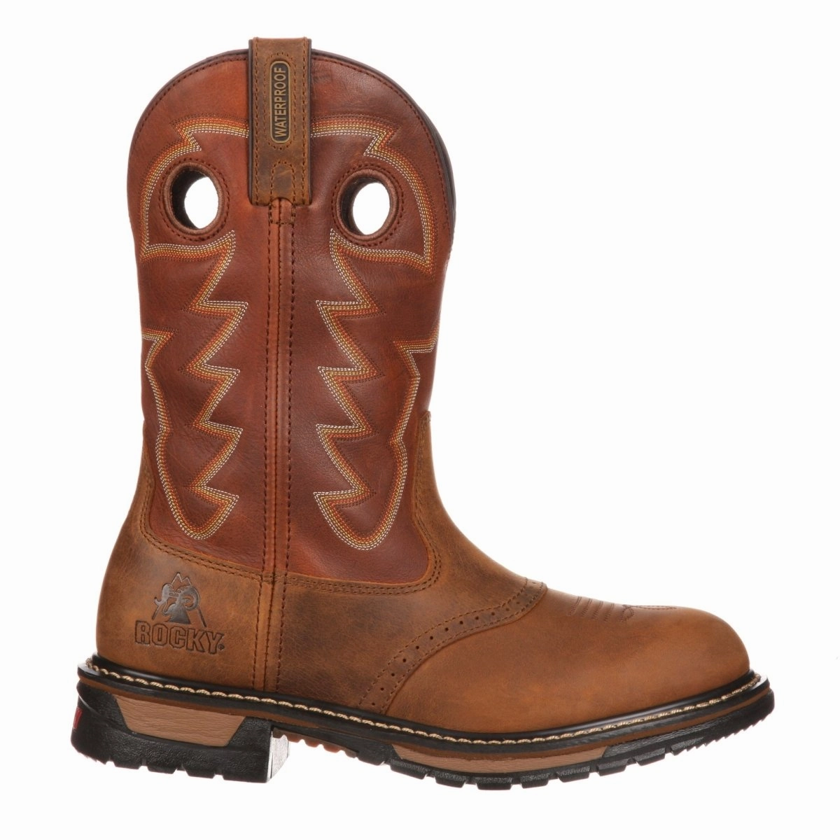 Outdoor Adventure London Edge Rocky Original Ride Men's Branson Saddle Roper Waterproof Western Boots Fq0002775 In Brown