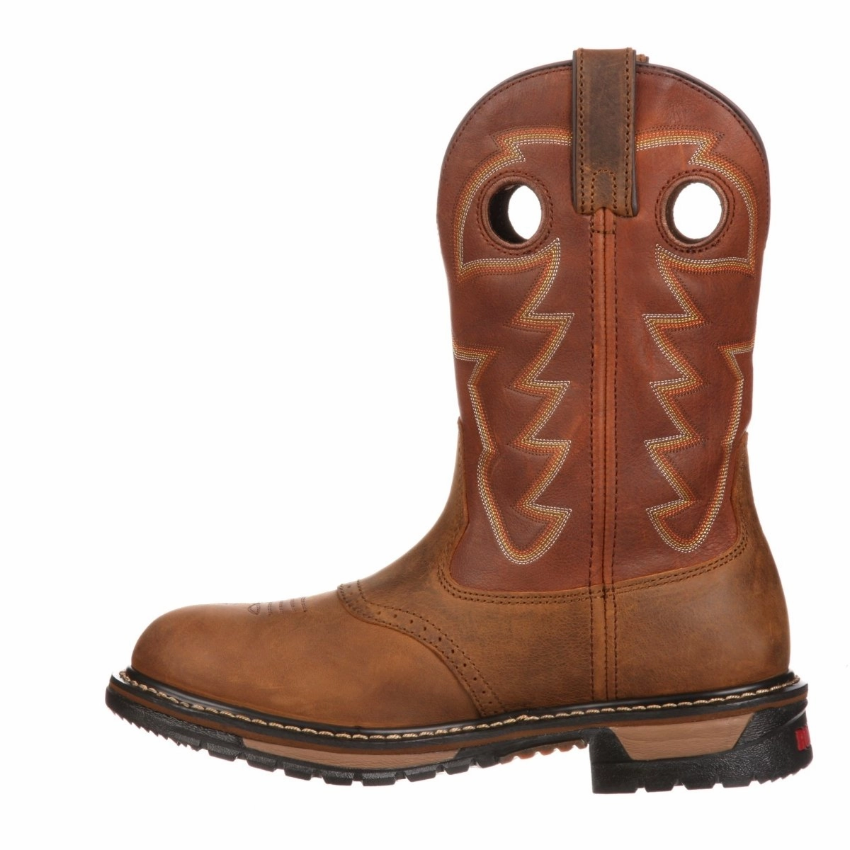 Rocky Original Ride Men's Branson Saddle Roper Waterproof Western Boots Fq0002775 In Brown Insulated Morning Walk