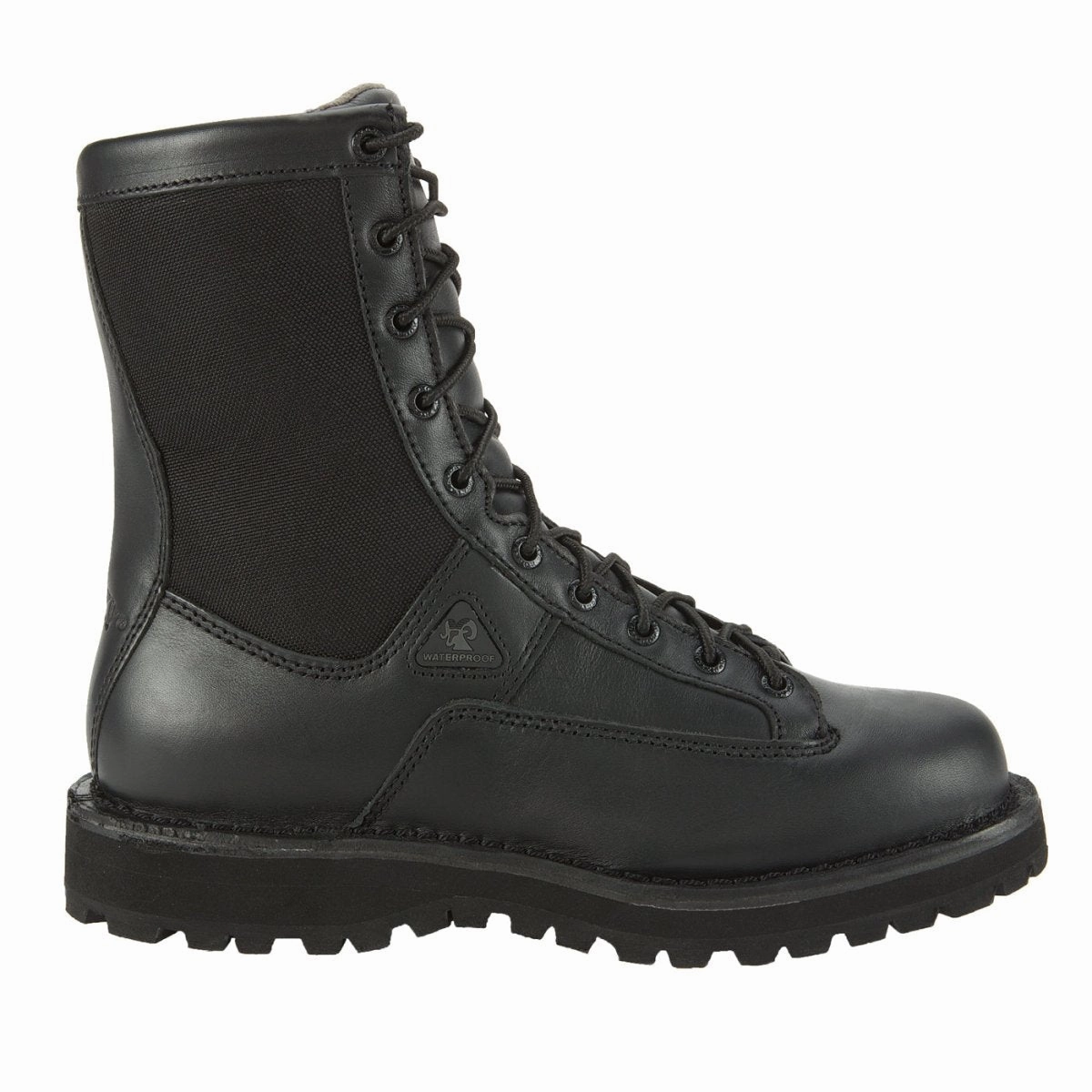 Deep Tread Rocky Portland Men's Lace-to-Toe Waterproof Public Service Boots Fq0002080 In Black