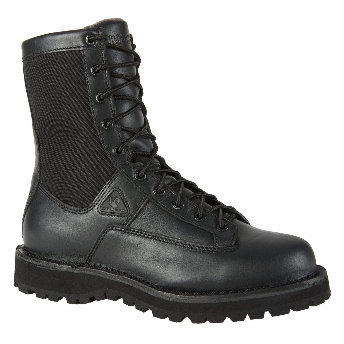 Rocky Portland Men's Lace-to-Toe Waterproof Public Service Boots Fq0002080 In Black Low Profile Winter Walker Insulated Snowy Path