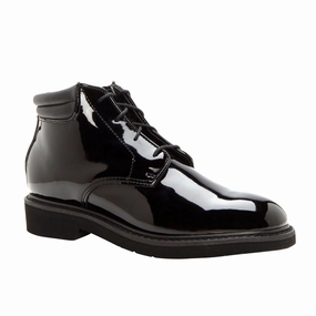 Rocky Professional Dress Men's Leather High Gloss Chukka Boots Fq00500-8 In Black Comfort Lining Daily Walks