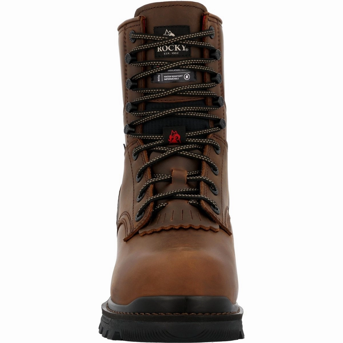 Rough texture Breathable Urban Traveler Rocky Rams Horn Men's Logger 800G Insulated Work Boots Rkk0478 In Brown