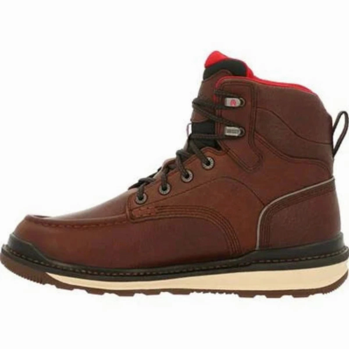 Rocky Rams Horn Waterproof Work Wedge Men's Boots Rkk0321 In Brown Comfortable Feel Active Lifestyle