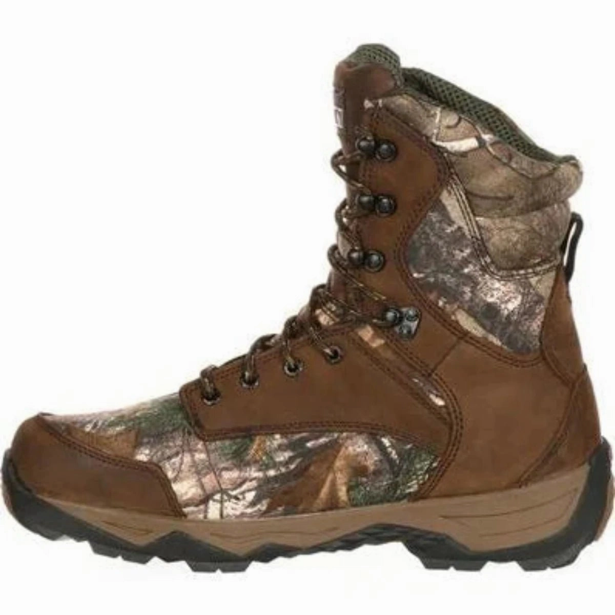 Rocky Retraction Men's Waterproof 800G Insulated Soft Toe Outdoor Boots Rks0227 In Realtree Edge Metallic Accent