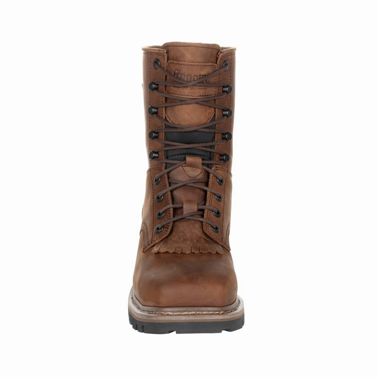 Rocky Square Toe Logger Men's Waterproof Work Boots Rkk0276 In Brown Mud Resistant Work Commute
