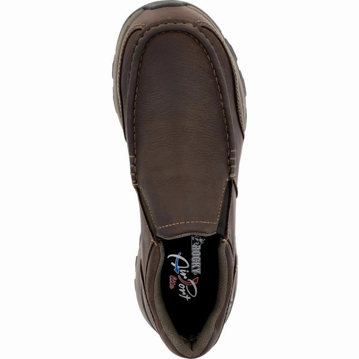 Rocky Trophy Series 3?? Waterproof Slip-On Rugged Casual Men's Shoes Rks0658 In Brown Metallic Buckle Punk Bold