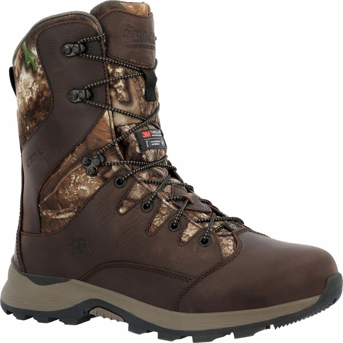 Rocky Trophy Series Men's 800G Insulated Outdoor Boots Rks0654 In Brown Seamless Comfort Trail Exploration Insulated Comfort