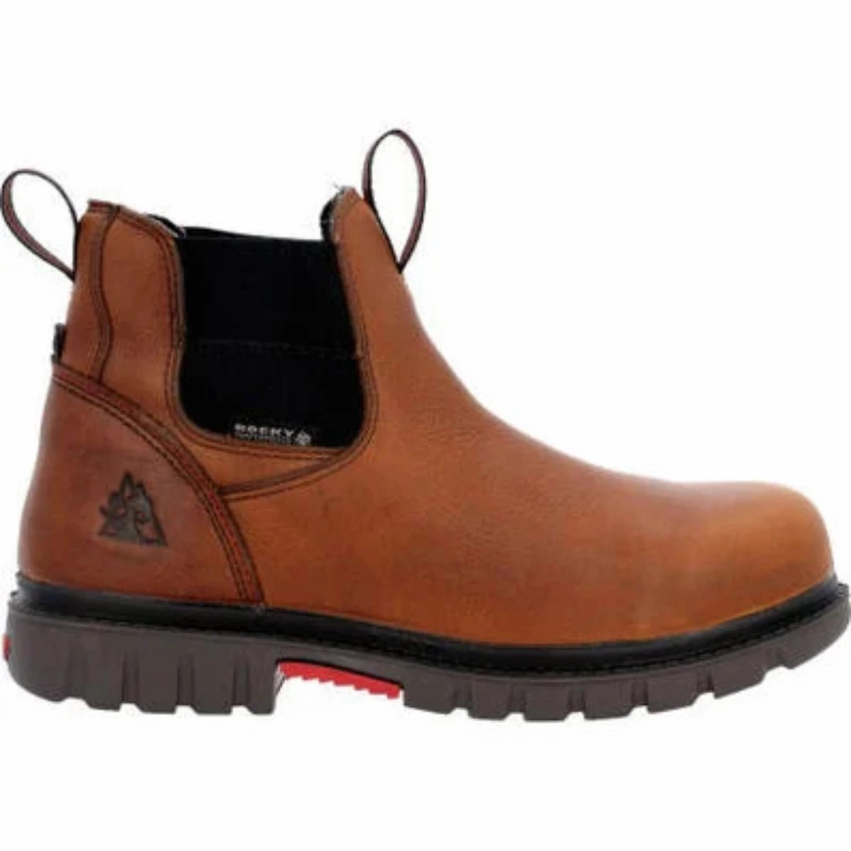 Waterproof Mountain Climber Rocky Usa Worksmart Men's Waterproof Composite Toe Work Chelsea Boots Rkk0400 In Brown