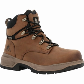 Eco Material Backcountry Camper Rain Ready Rocky Worksmart Men's 6?? Composite Toe Internal Met Guard Work Boots Rkk0481 In Brown