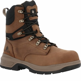 Stylish Look Long Walk Rocky Worksmart Men's 8?? Composite Toe Internal MET Guard Work Boots Rkk0482 In Brown