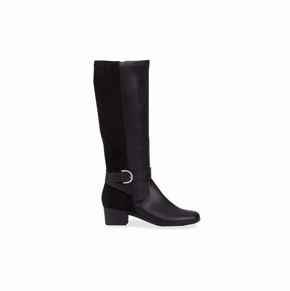 Pull On Style Ros Hommerson Max Wide Wide Shaft Women's Zip Up Boot In Black