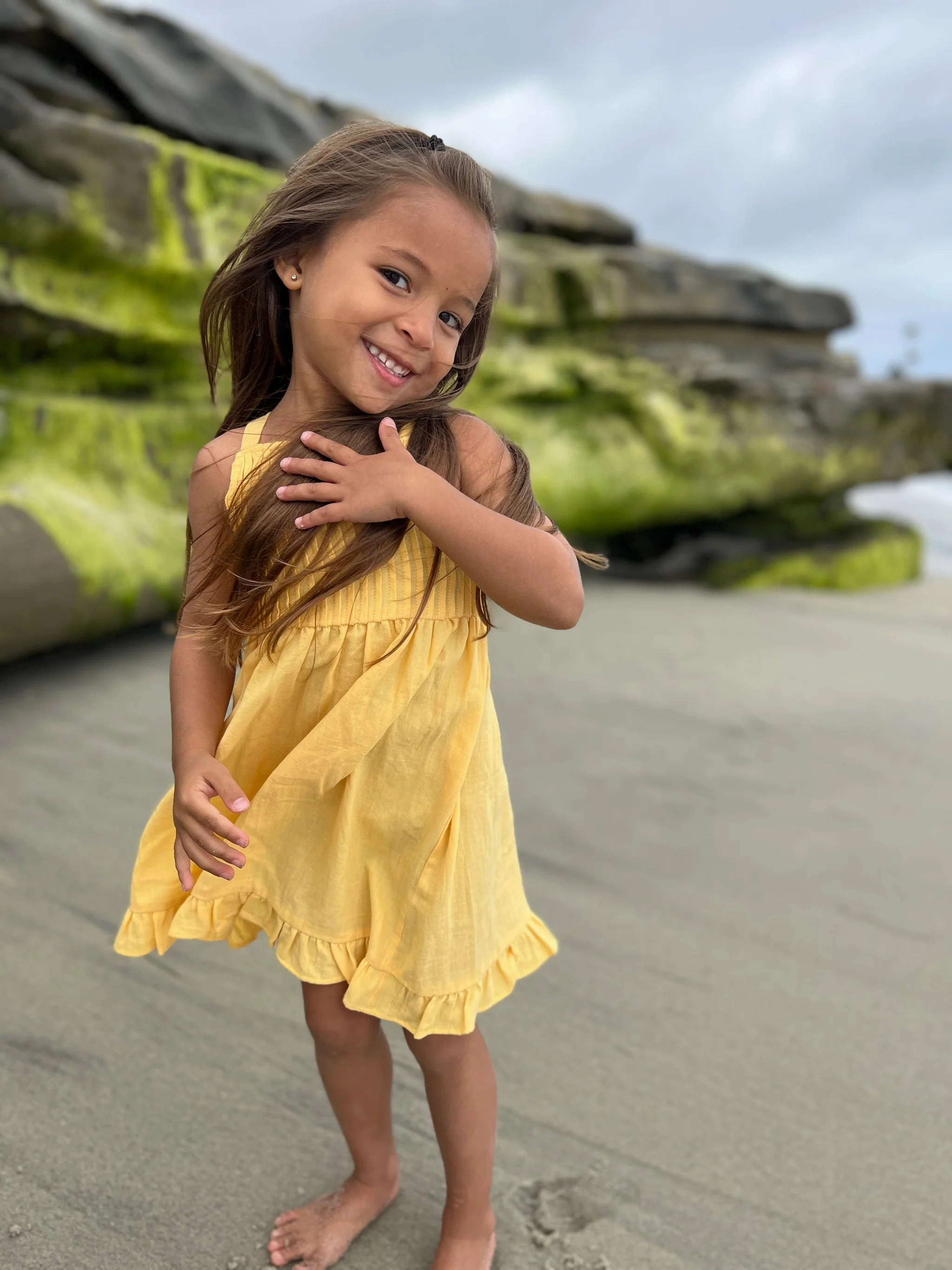 Rosa Dress in Yellow Photo Fit