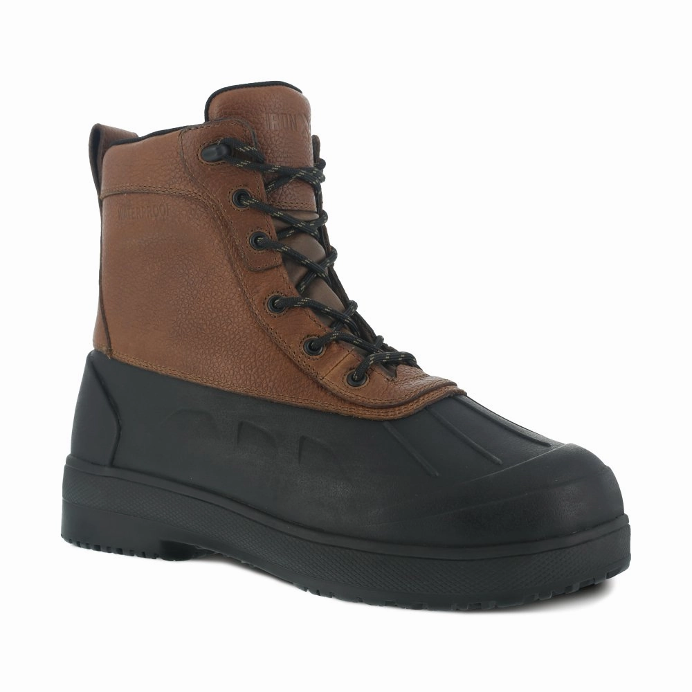 work safety Iron Age Women's Work Boot Waterproof Composite Toe Compound Ia965 In Black And Brown