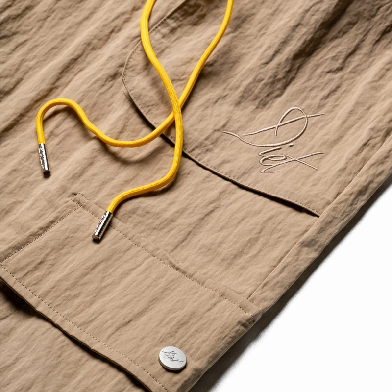 Permanent Crease Layer Safe Diet Starts Monday Nylon Cargo Pant - Beige