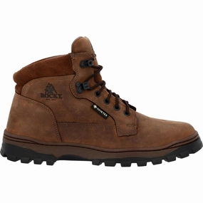 Rocky Outback GORE-TEX? Waterproof Hiker Boot Rks0683 in Light Brown Flexible Frame All Day Worker