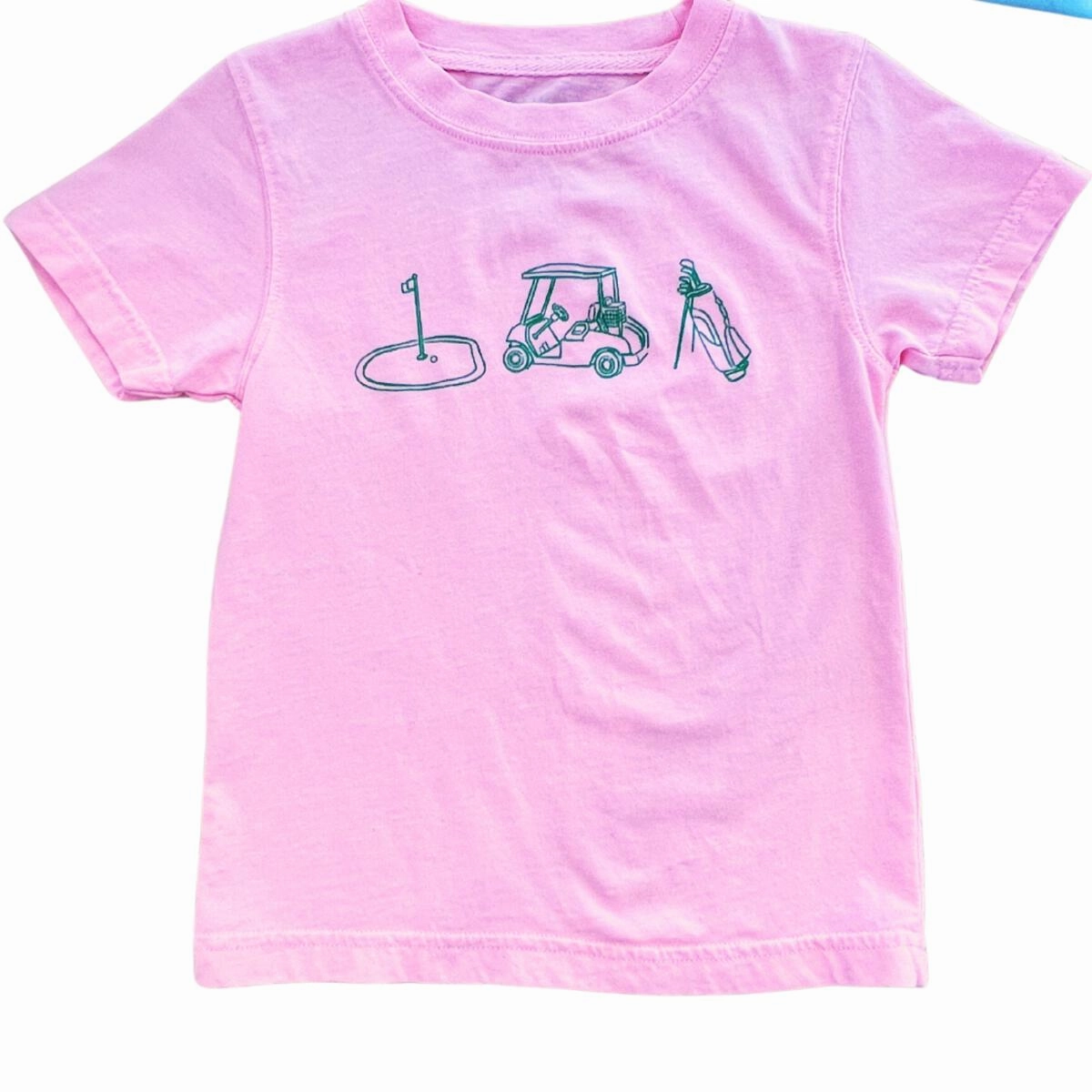 Denim style S/S Light Pink Golf Trio