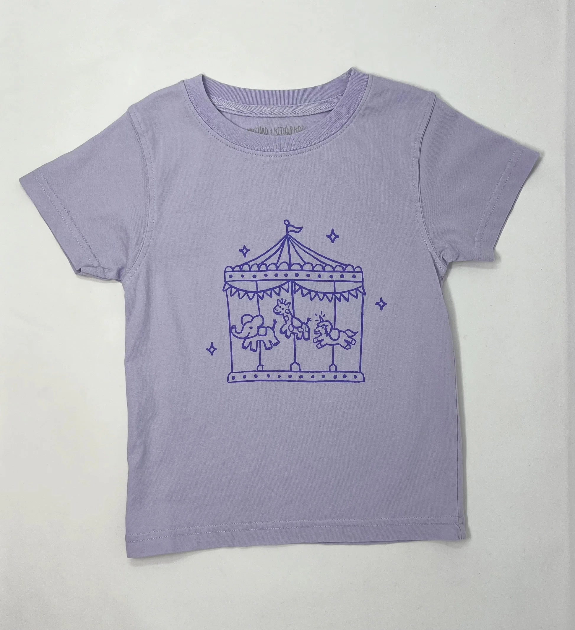 WindproofInterior Layering Piece S/S Light Purple Carousel T-Shirt