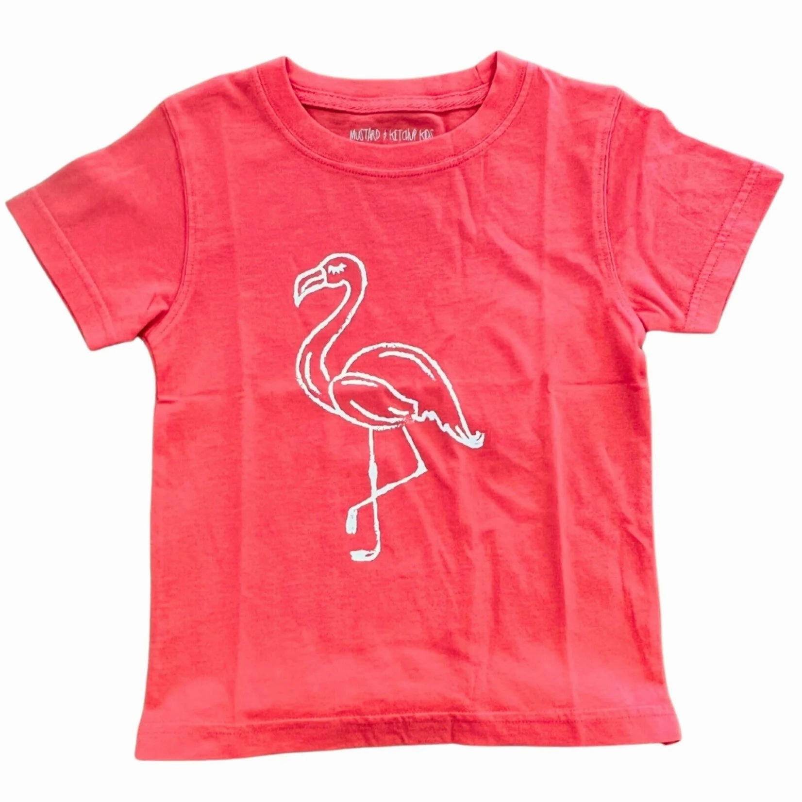 S/S Salmon Pink Flamingo T-Shirt Music Mood VentilatedKnit