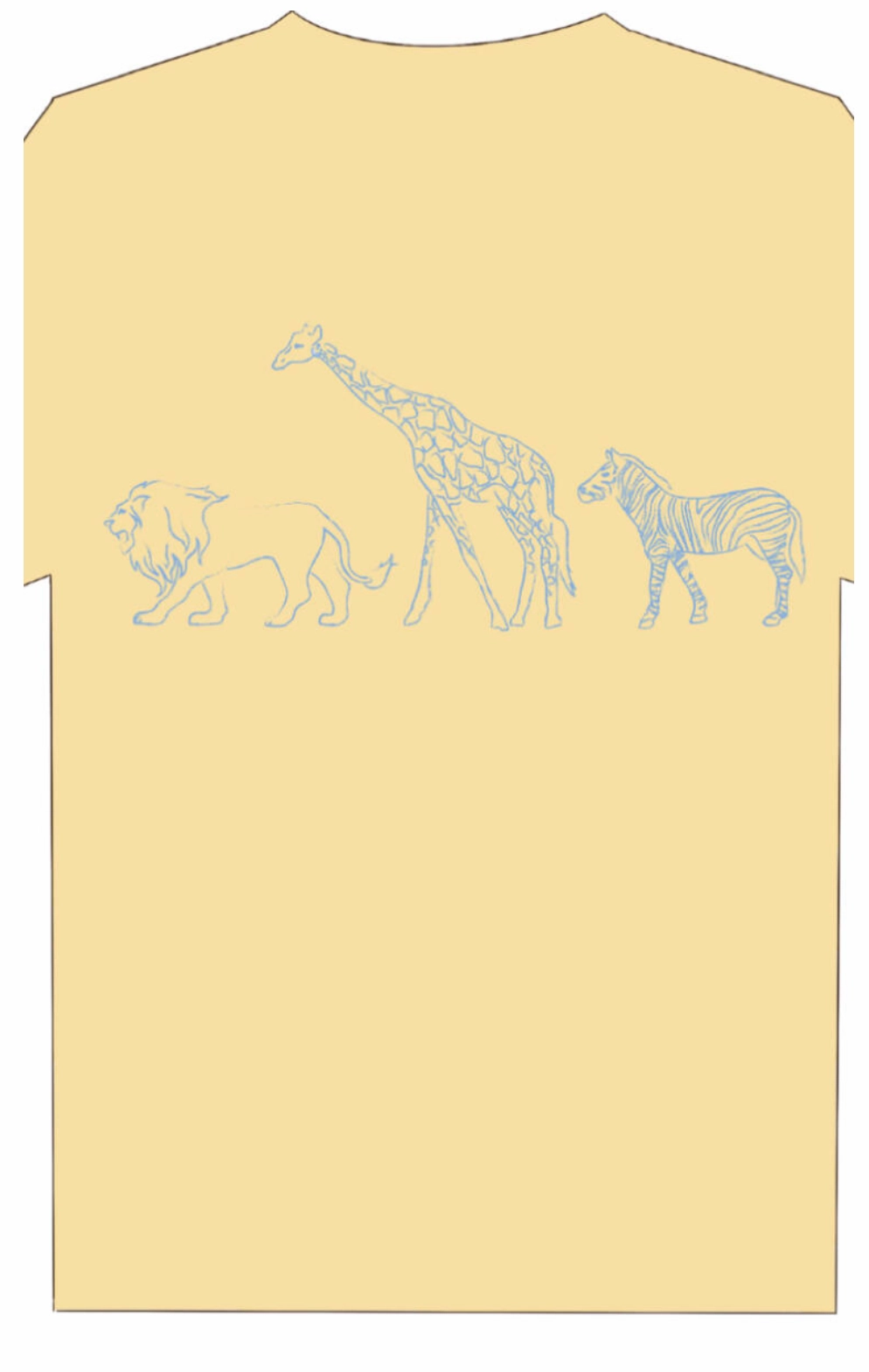 S/S Yellow Zoo Animals T-Shirt Hot Core