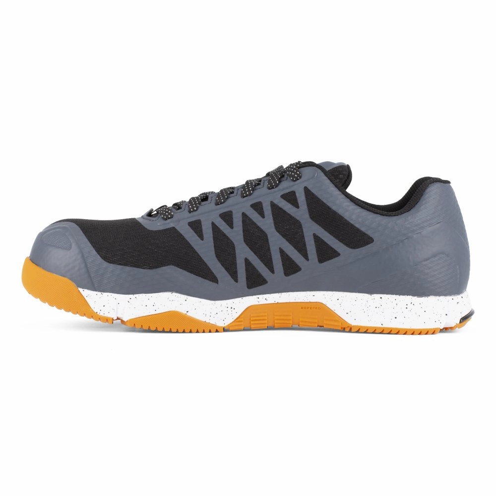 Durable TPU Overlays energy foam trail shoes Reebok Speed Tr Athletic Work Shoe Men's Composite Toe Rb4453 In Grey And Orange