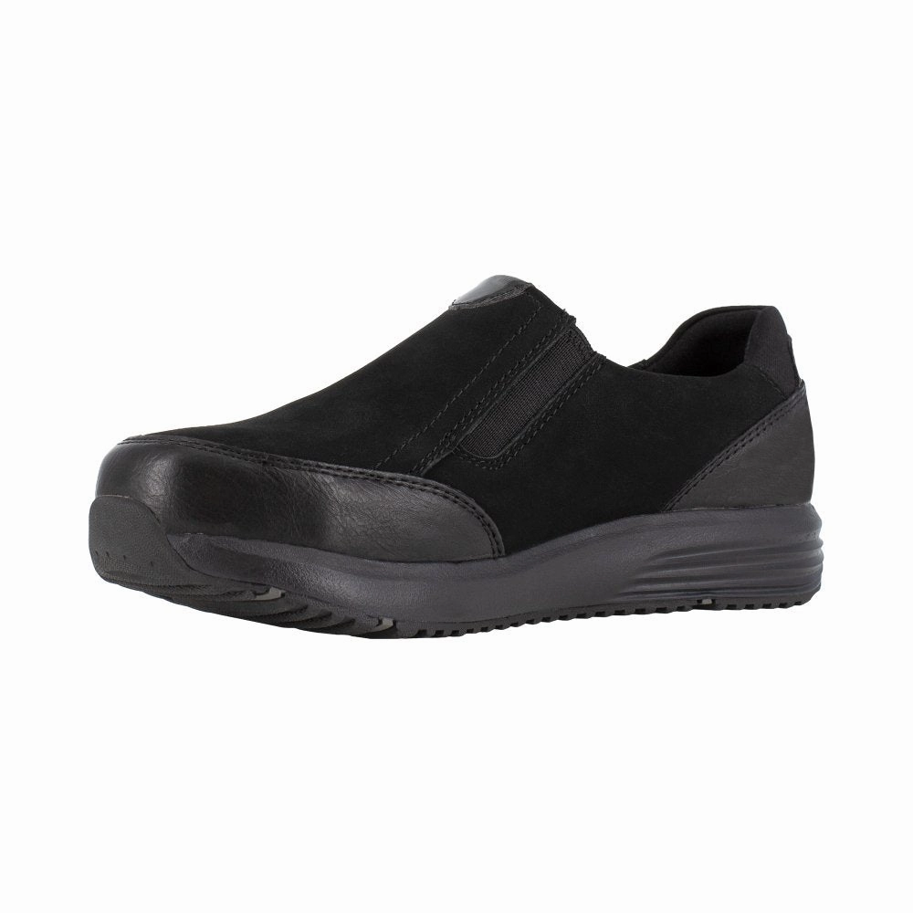Heavy Duty System Rockport Work Women's Trustride Steel Toe Slip-on Shoe's Rk500 In Black