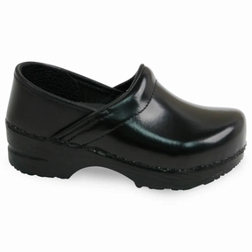 Sanita Gitte Cabrio Kid Clog In Black-452803-002 Reinforced toe cap Flexible Grooves