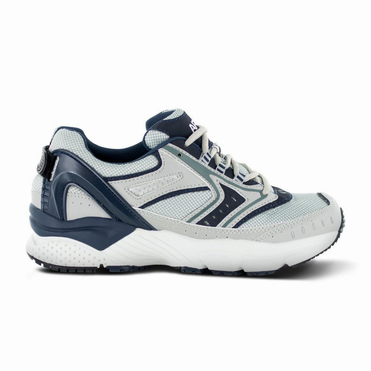 Apex X532m Rhino Runner Men's Active Shoe In Silver/blue Impact Reduction Light Comfort