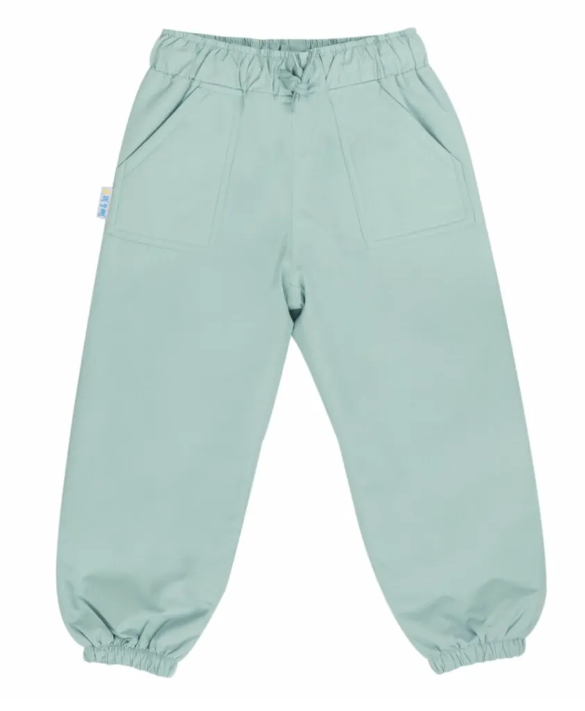 Size 2: Jan & Jul DUSTY MINT Puddle-Dry Rain Pants NEW Comfort Fit