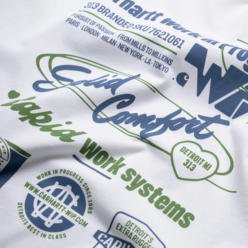 Carhartt WIP Networks Tee - White QuickAccess Pockets BreathableLining