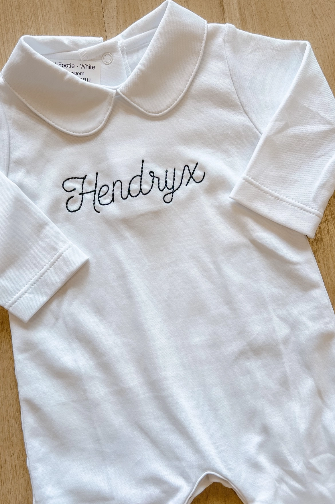 UVProtection Coating Photo Fit Collared Footie | White