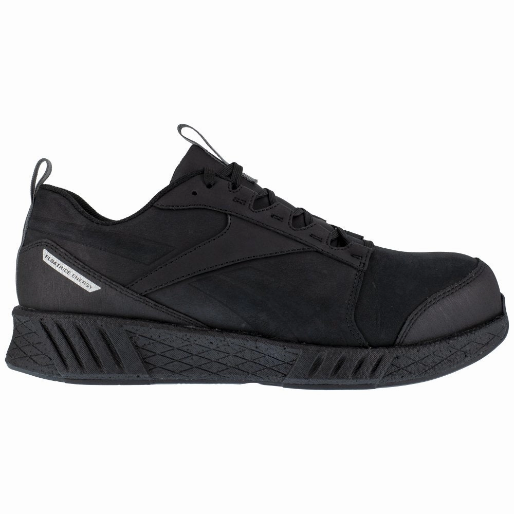 Reebok Fusion Formidable Athletic Work Shoe Men's Composite Toe Rb4300 In Black And Black Flexible Sole
