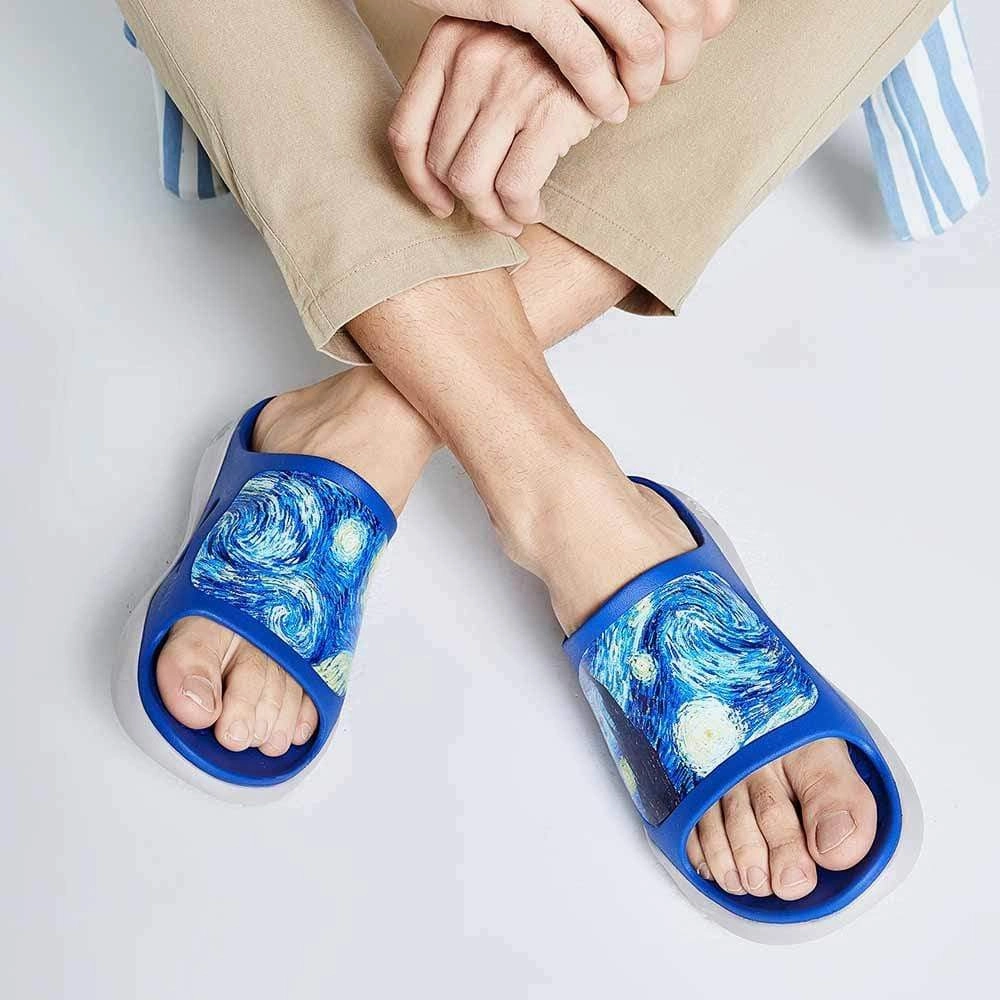 Minimal Cool Color Mix Starry Night II Ibiza Slides
