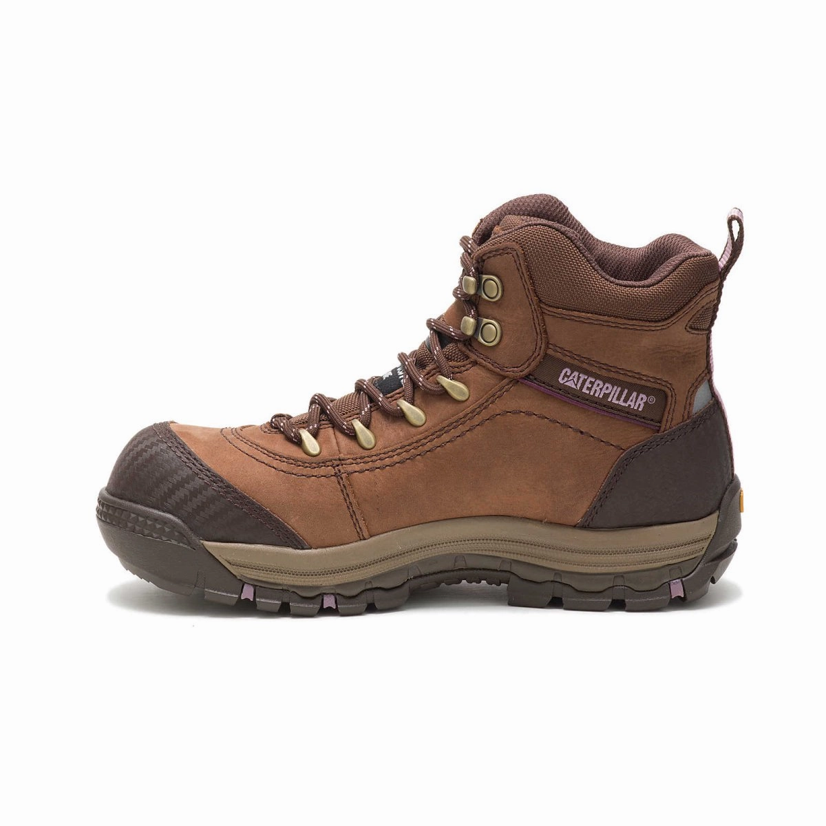 Caterpillar Ally Waterproof Composite Toe Women's Work Boot (p90760) In Brown Outdoor Adventure Shoes Steel Toe