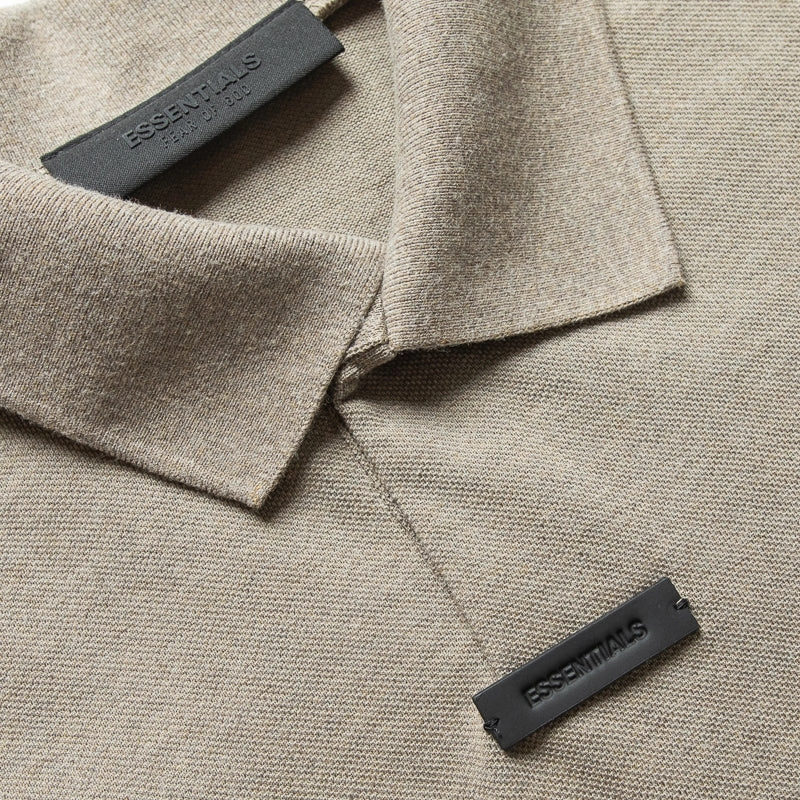 Gloss Fit Fear Of God Essentials Pique Polo - Heather Gray