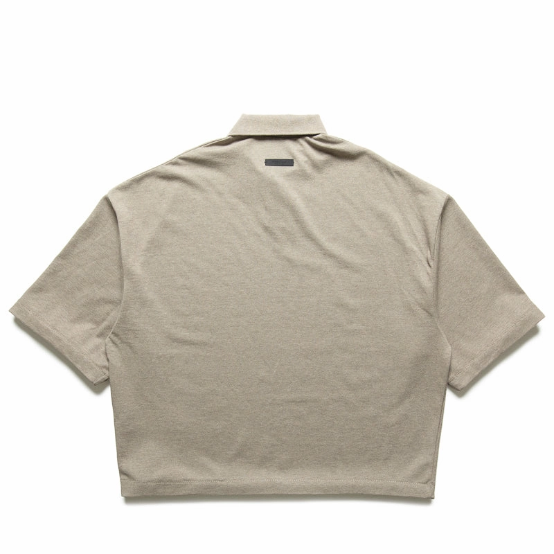 Fear Of God Essentials Pique Polo - Heather Gray Eco Wear