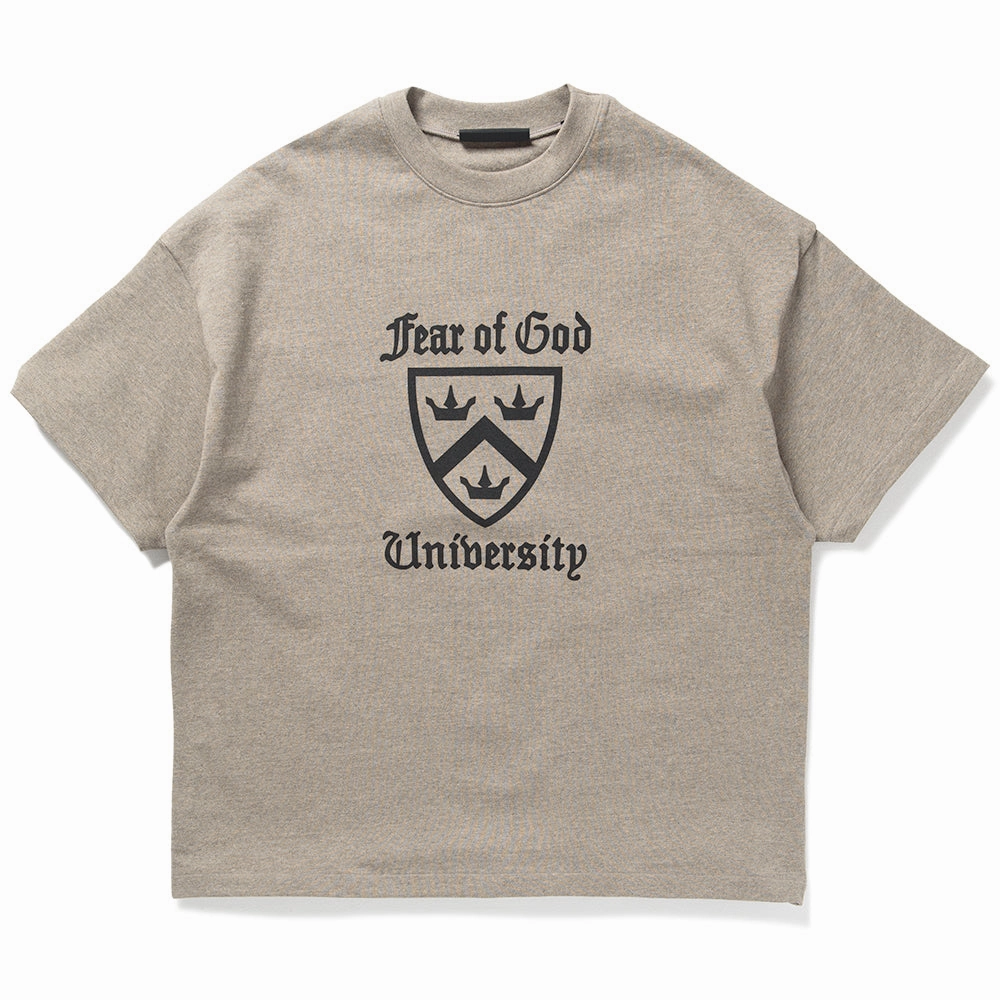 Fall Mood Fear Of God Essentials Heavy Crewneck Tee - Heather Gray