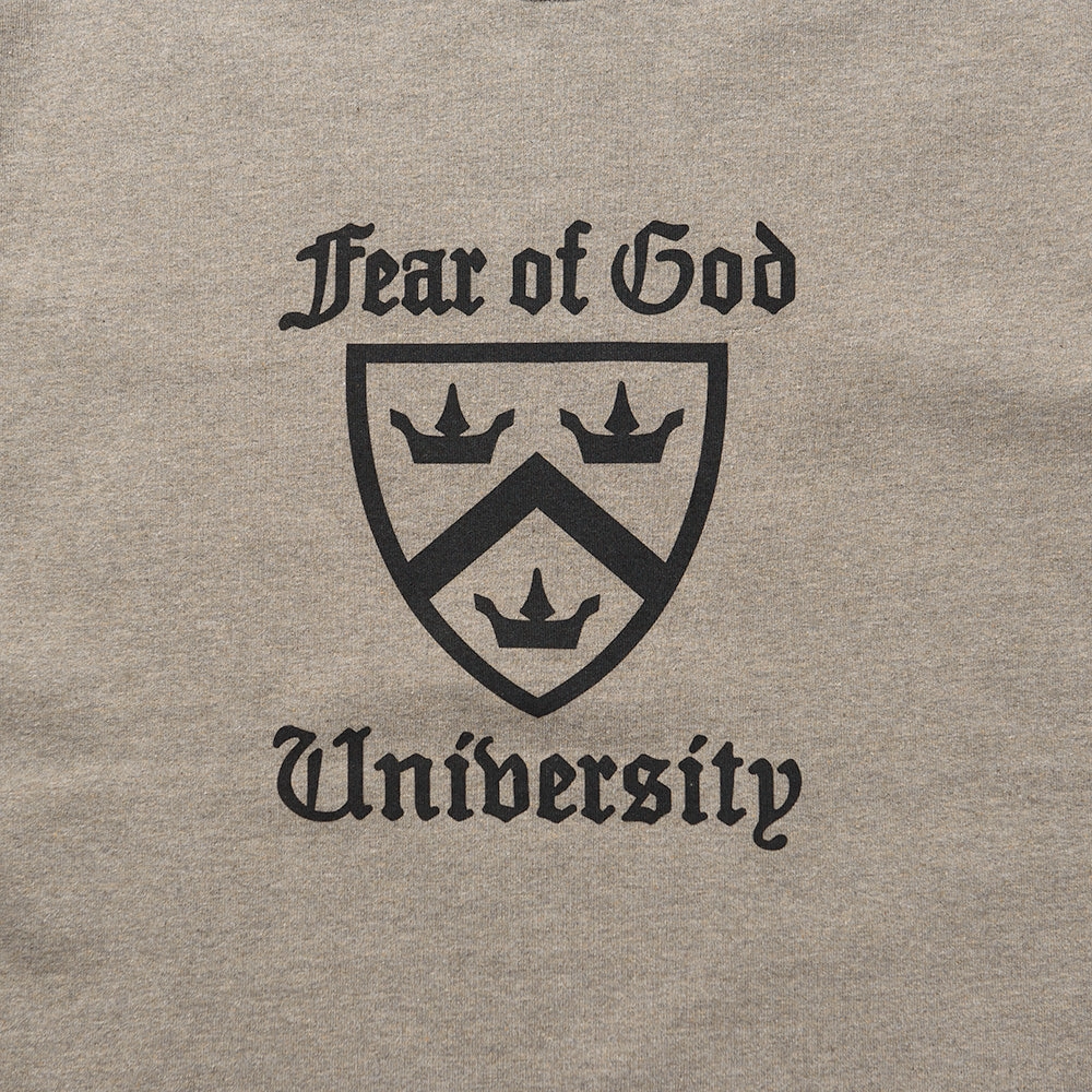 Fear Of God Essentials Heavy Crewneck Tee - Heather Gray LayeredNeckline Bride Side