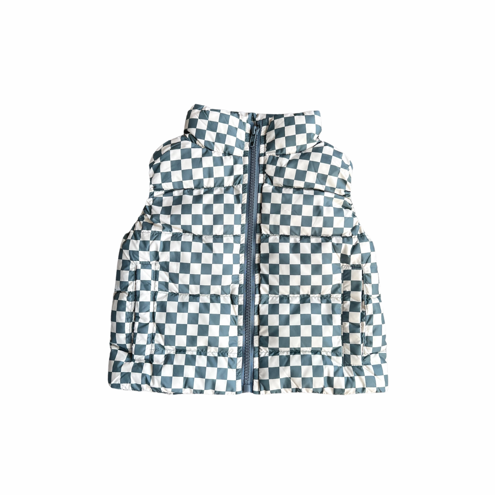 SheerLayeredPanels Free Mind Checkered Storm Puffer Vest