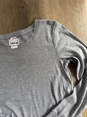 Game Core Baby Waffle L/S Top | Heather Grey
